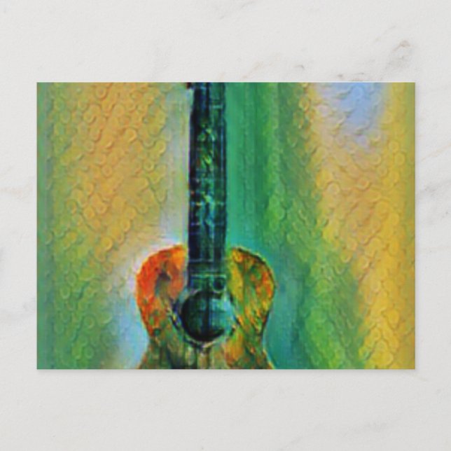 Cute Bass Guitar Vykort (Framsida)