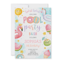 Cute Bassäng Party Birthday Bash