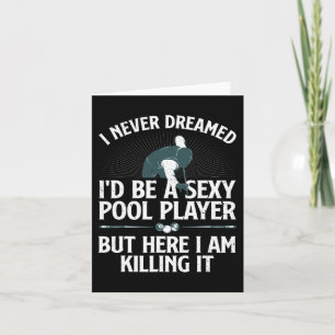 Cute Bassäng Player Art För manar Women Billiards Kort
