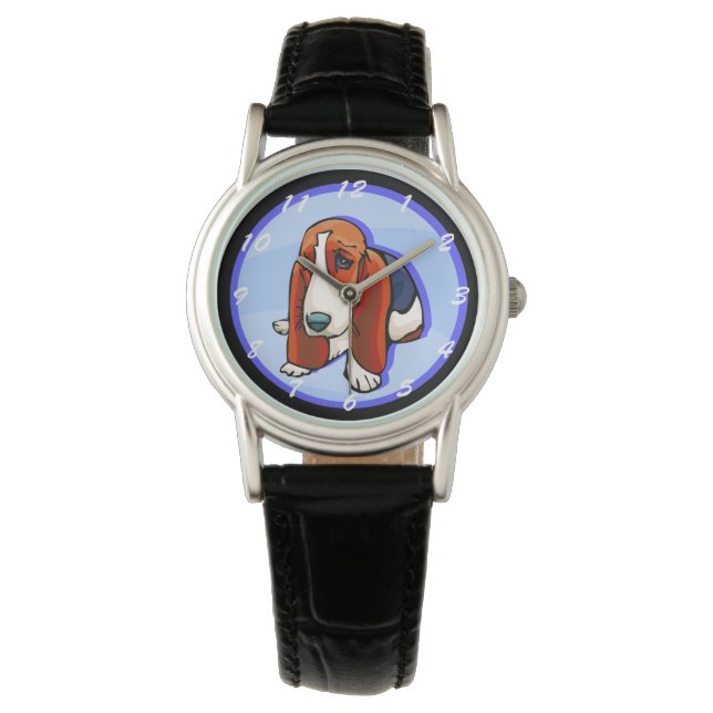 Cute Basset Hound Armbandsur (Framsida)