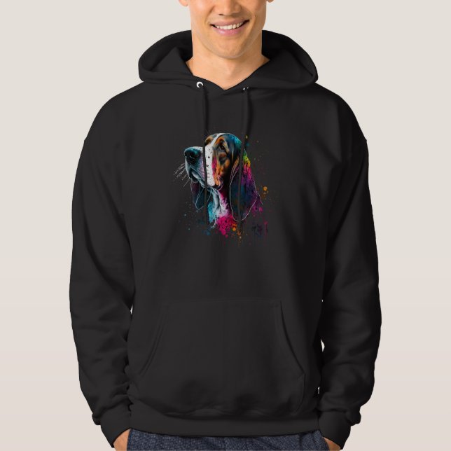 Cute Basset Hound Dog on Basset Hound  2 Hoodie (Framsida)