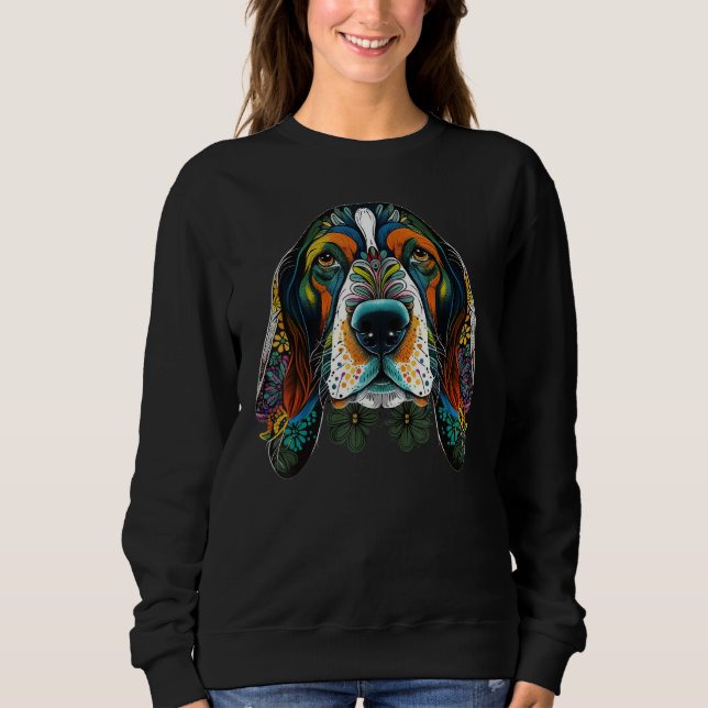 Cute Basset Hound Dog on Basset Hound  3 T Shirt (Framsida)