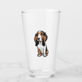Cute Basset Hound Glaskopp
