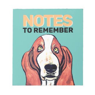 Cute Basset Hound Note Bok Anteckningsblock