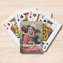 Cute Bästa Mummy-foto någonsin Heart Mors dag Casinokort