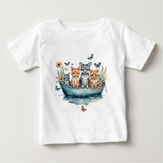 Cute-båt med djur t shirt