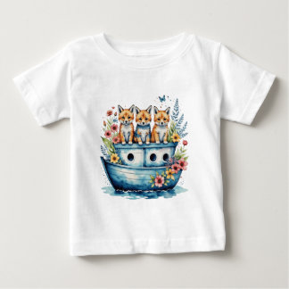 Cute-båt med djur t shirt