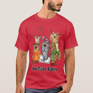 Cute Batch Cat Halloween Funny Helgdag 273 T Shirt