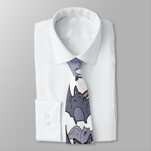 Cute bats Grey and white Cartoon Modern pattern Slips (Bunden)
