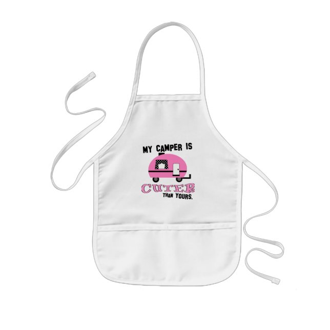 Cute BBQ Camping Kids' Apron Barnförkläde (Framsidan)