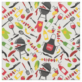 Cute BBQ Theme Grill Kebab Sause Ketchup Kitchen Tyg