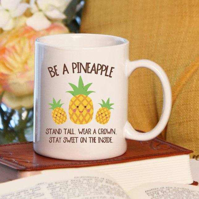 Cute BE a ananas Kaffemugg (Skapare uppladdad)