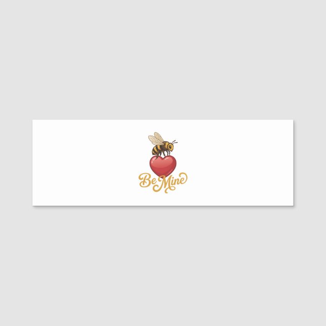 Cute Be Mine Honeycomb  Namnbricka (Framsida)