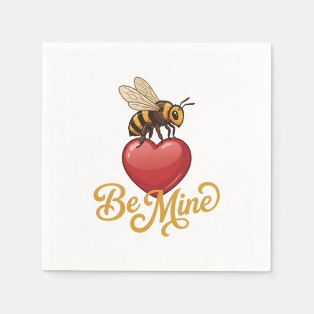 Cute Be Mine Honeycomb  Pappersservett (Framsidan)