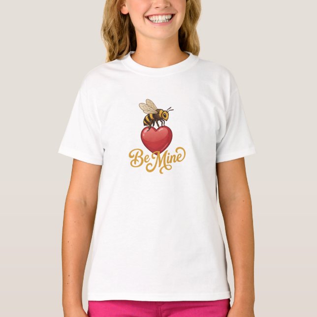 Cute Be Mine Honeycomb  T Shirt (Framsida)