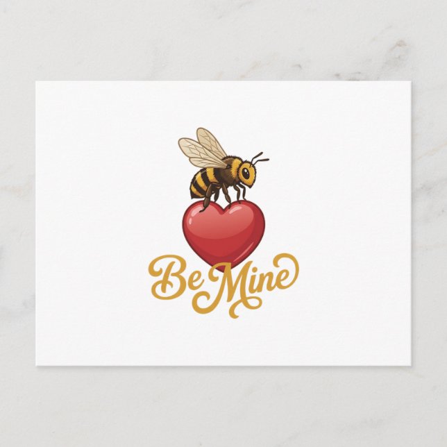 Cute Be Mine Honeycomb Vykort (Framsida)