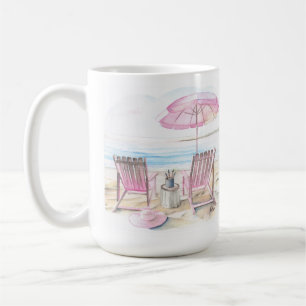 Cute Beach Art Kaffe koppar