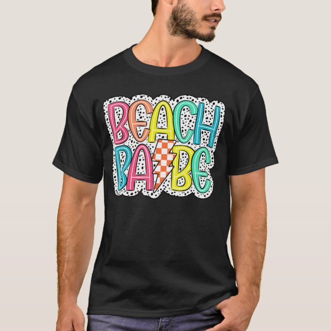 Cute Beach Babe Summer Vibes Vacay Vacay Women T Shirt (Framsida)