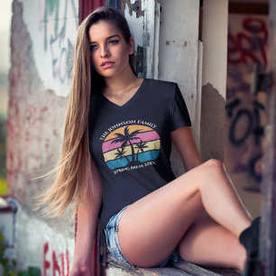 Cute Beach Handflatan Träd Anpassningsbar Påsklov  T Shirt