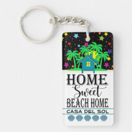 CUTE BEACH HOUSE Se Båda sidernas nyckelkedja