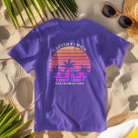 Cute Beach Resa Tropical Handflatan Träd Anpassnin T Shirt<br><div class="desc">Coola som motsvarar t-shirts för lila av familjesemester till bära på en ökryssning. Det är vackert handflatan träd framför en strand vid söt rosa på lila T. Perfektens anpassningsbar garanterar att du kan ta med dig resa till havet under sommaren.</div>