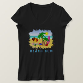 Cute Beach Roligt Colorful Womens T-Shirt Linne Med Racerback