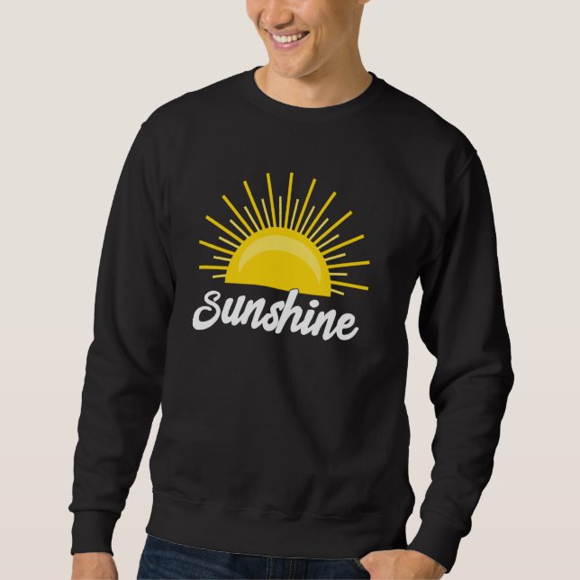 Cute Beach Summer Vacation Tee Sunshine Sand Sol H Lång Ärmad Tröja (Framsida)