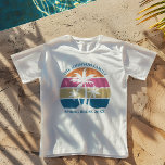 Cute Beach Sunset Handflatan Träd Anpassningsbar F T Shirt<br><div class="desc">Denna söta tropiska handflatan träd solnedgångs treblend-t-shirt är perfekt för ett påsklov resa med dina kollegievänner eller en frakt på marschresor med familjen på roligt. Anpassa en uppsättning anpassade t-shirts för din grupp att åka till stranden eller en återförening av en ö-familj.</div>