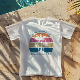 Cute Beach Sunset Handflatan Träd Anpassningsbar F T Shirt
