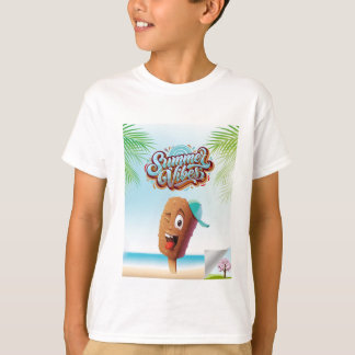Cute Beach Vacation glass Anpassningsbar Kids somm T Shirt