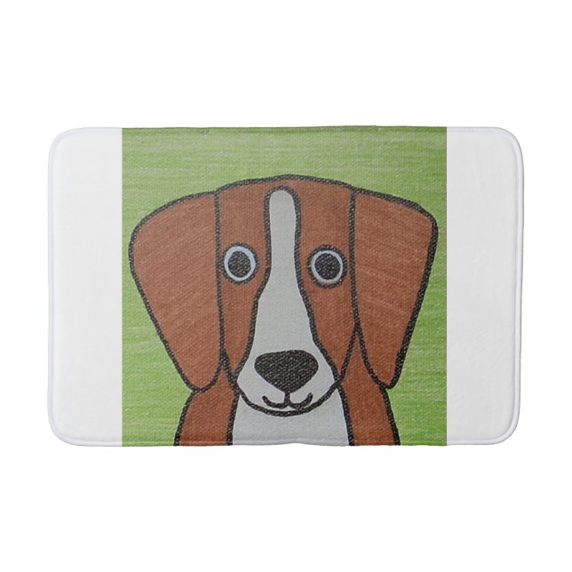 Cute Beagle Bath Mat Badrumsmatta (Framsidan)