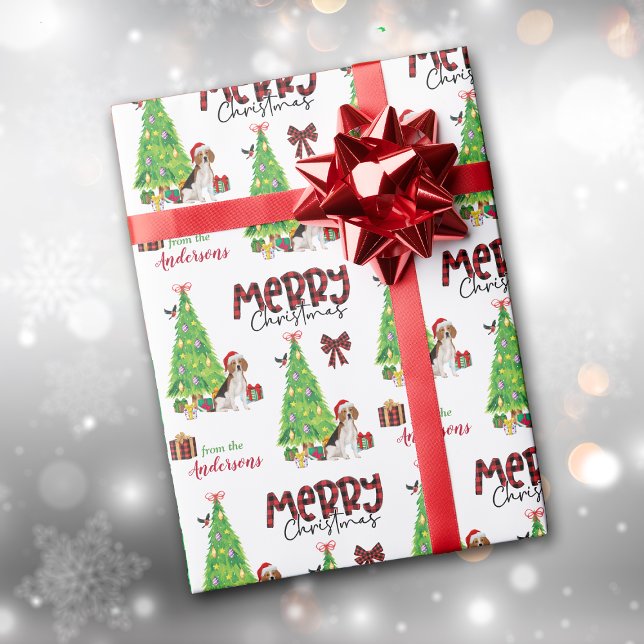 Cute Beagle, Bird och Julgran Presentpapper (Skapare uppladdad)