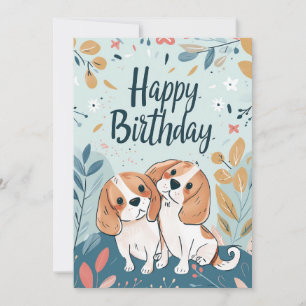 Cute Beagle Birthday Julkort