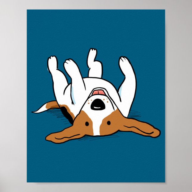Cute Beagle Cartoon Dog  Poster (Framsidan)