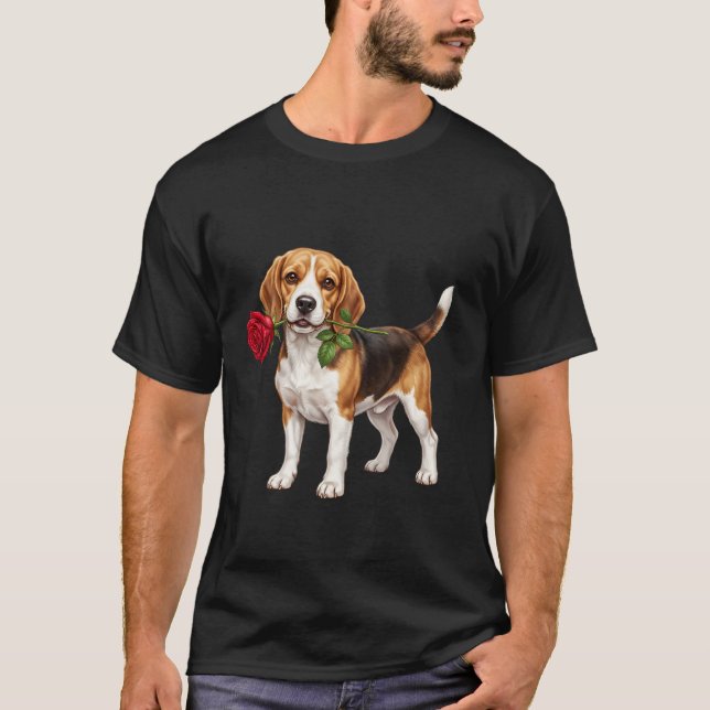 ‏Cute Beagle Dog T Shirt (Framsida)