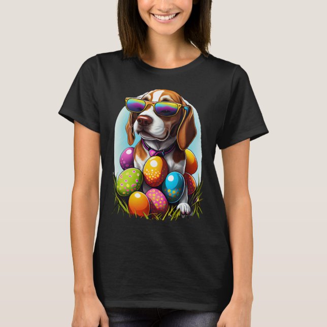 Cute Beagle Easter Eggs Dog Costume Womens Mens Ki T Shirt (Framsida)