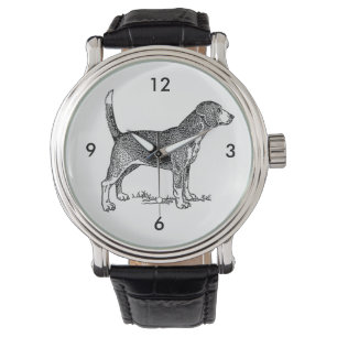 Cute Beagle Elegant Hund Teckning Armbandsur