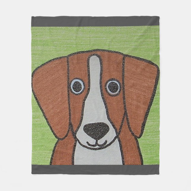 Cute Beagle Fleece Blanket (Framsidan)
