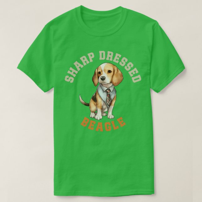 Cute Beagle Hund 2 T Shirt (Design framsida)
