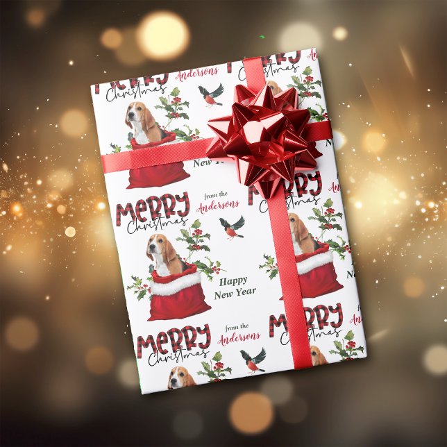Cute Beagle-Hund i julklapp Presentpapper (Skapare uppladdad)