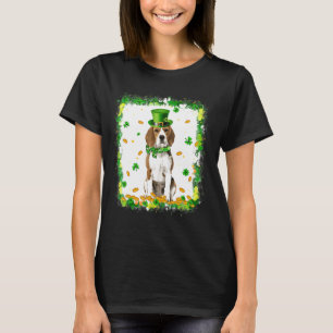 Cute Beagle Hund Irish Shamrock Ble T Shirt