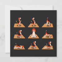 Cute Beagle Hundar Yoga Asana Poses