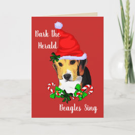 Cute Beagle jul Helgkort
