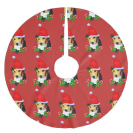 Cute Beagle jul Merry Julgransmatta Borstad Polyester