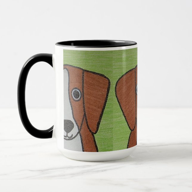 Cute Beagle-kaffe Mugg (Vänster)