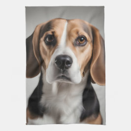 Cute Beagle Kökshandduk