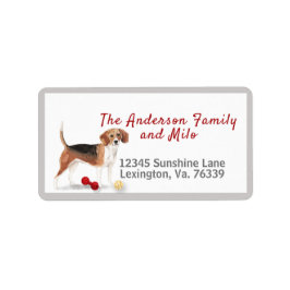 Cute Beagle Leksak Home Returadress Adressetikett