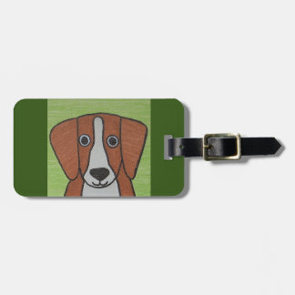 Cute Beagle Luggage Tag Bagagebricka