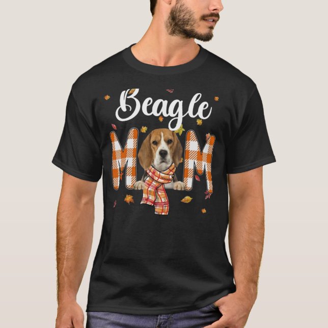 Cute Beagle Mamma Fall Maple Hund Mamma - Maple Ma T Shirt (Framsida)