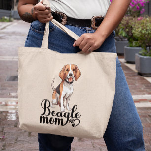 Cute Beagle Mamma Gift Funny Tecknad Puppy Hund äl Jumbo Tygkasse